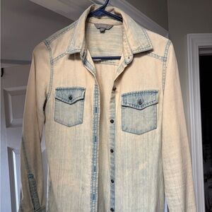 Rubbish Light Blue and Cream Denim Shirt